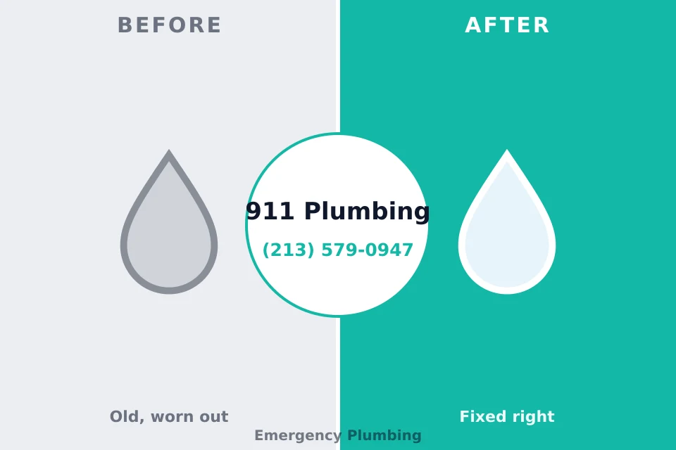 Before and after: plumbing repair South Whitley, IN